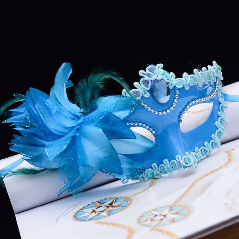 冰雪奇缘公主万圣面具女半脸派对化妆假面舞会万圣节儿童道具华贵公主