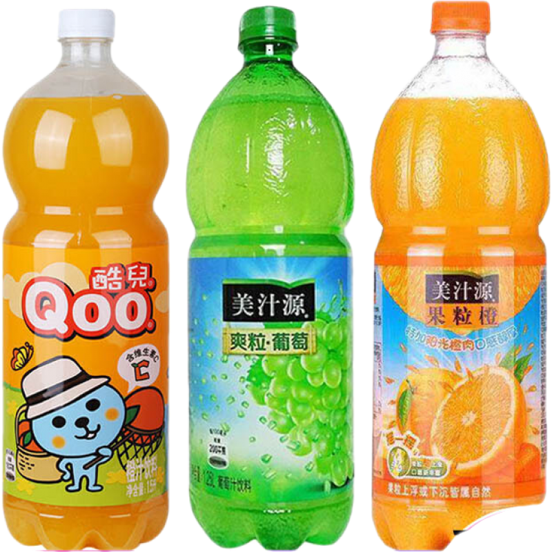 可口可乐果粒橙爽粒葡萄饮料1.25l*12瓶1.
