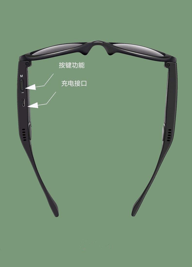 【开车挡阳光听歌通话】骨传导眼镜蓝牙耳机无线偏光太阳墨镜多功能
