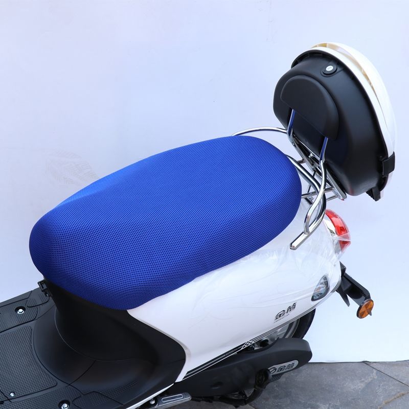worms电动车摩托车坐垫套防滑防晒隔热透气网四季通用电瓶车电动的