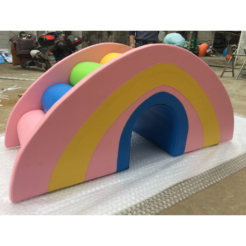 爬滑组合攀爬梯感统儿童早教爬行楼梯淘气堡软包儿童乐园 滑梯【图片