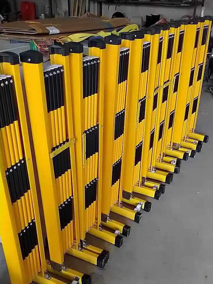 玻璃钢加厚绝缘伸缩围栏可移动电力安全施工护栏户外隔离防护栏杆 黑