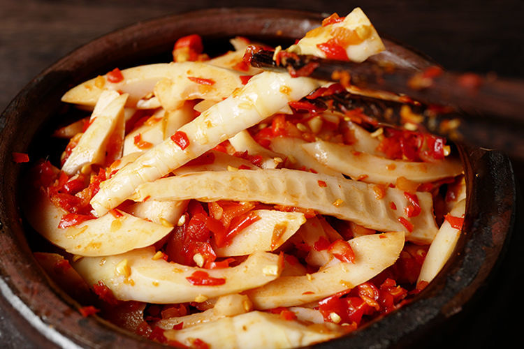 腐竹泡菜即食泡椒竹笋酸辣味脆嫩笋尖笋丝笋片泡菜下饭菜 竹笋400克*1