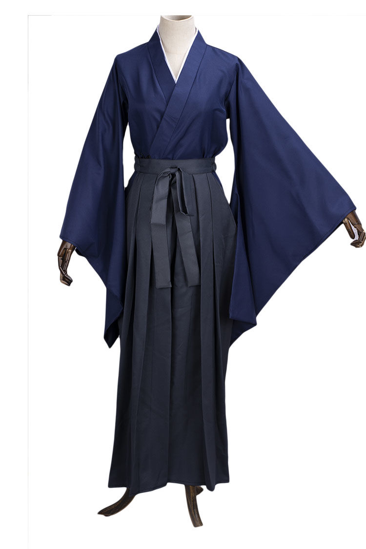 现货浪客剑心 绯村剑心拔刀斋 cos和服 剑道服 cosplay服装 男s 红色