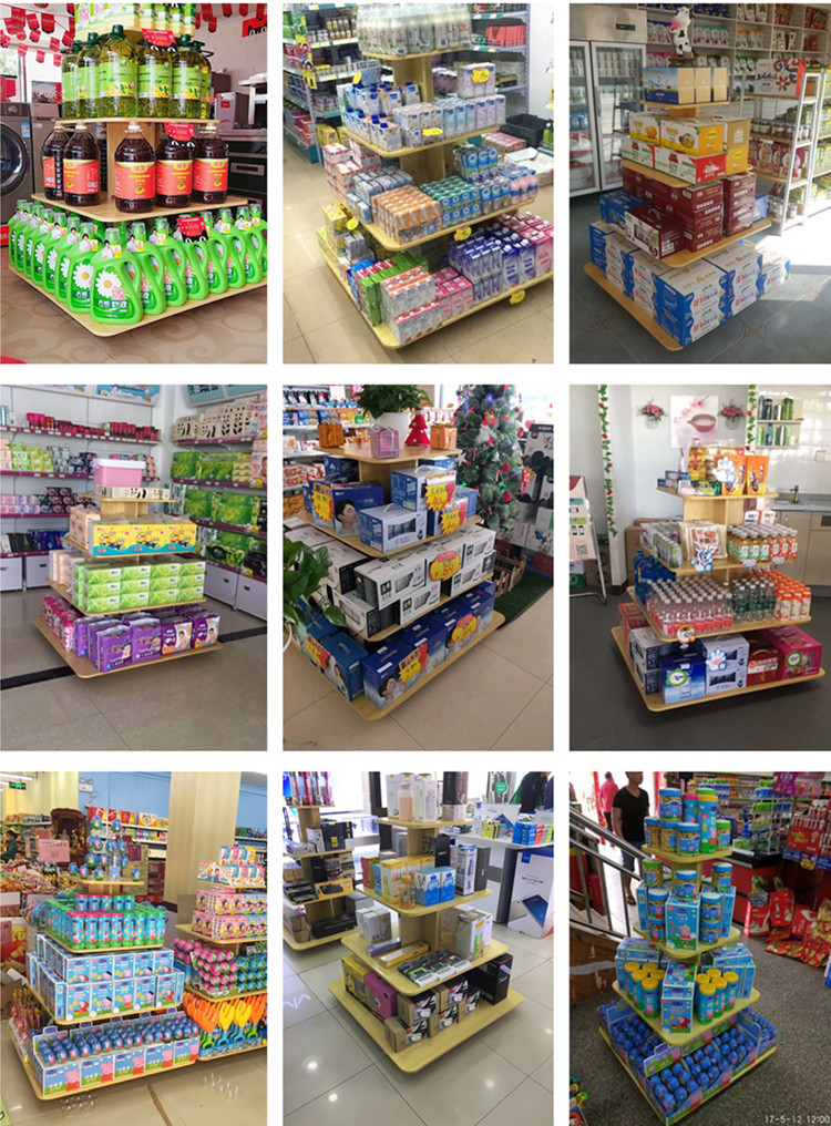 黎川 牛奶超市堆头货架木质堆头多层陈列柜零食奶粉超市货架中岛柜 80