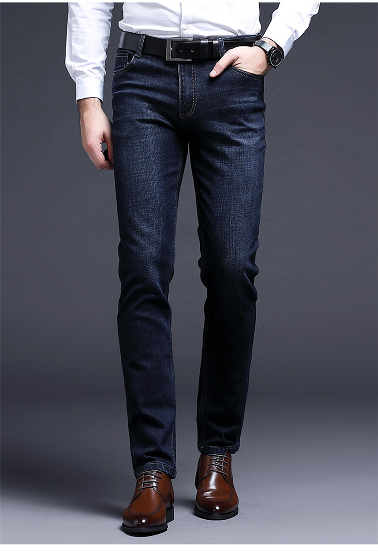 皮尔卡丹品牌高端男装宝马牛仔裤秋冬新款男式休闲裤中青年简约百搭