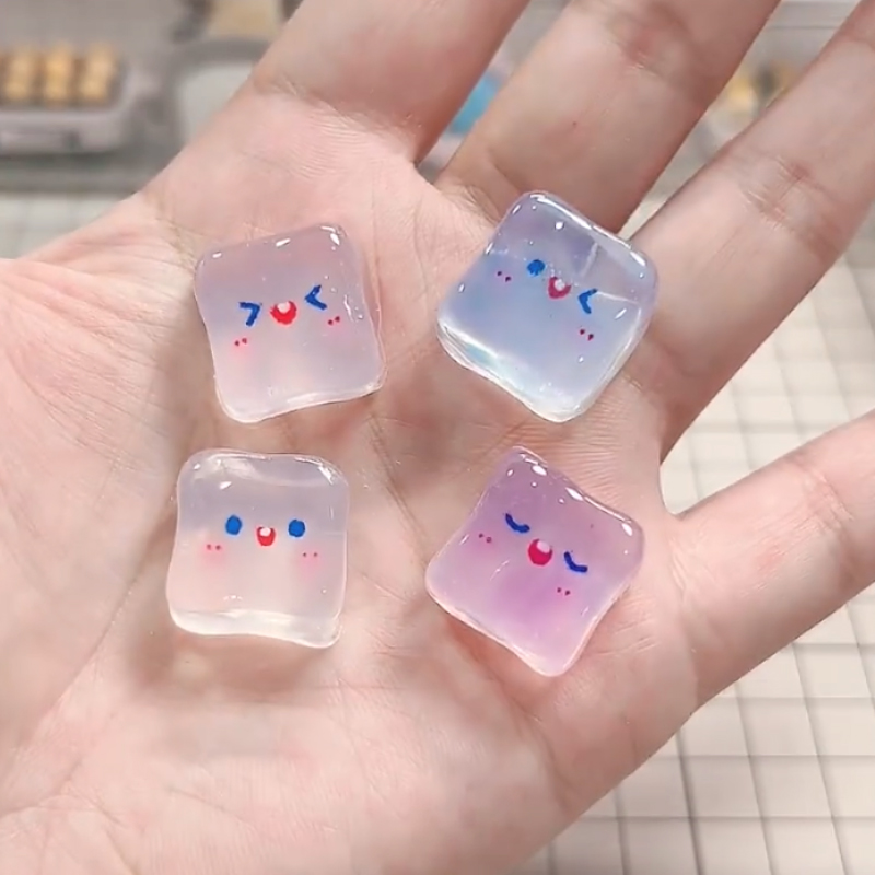 自由树脂挂件 自由树脂粘土透明diy挂件可塑土黏土颗粒材料包水晶玻璃