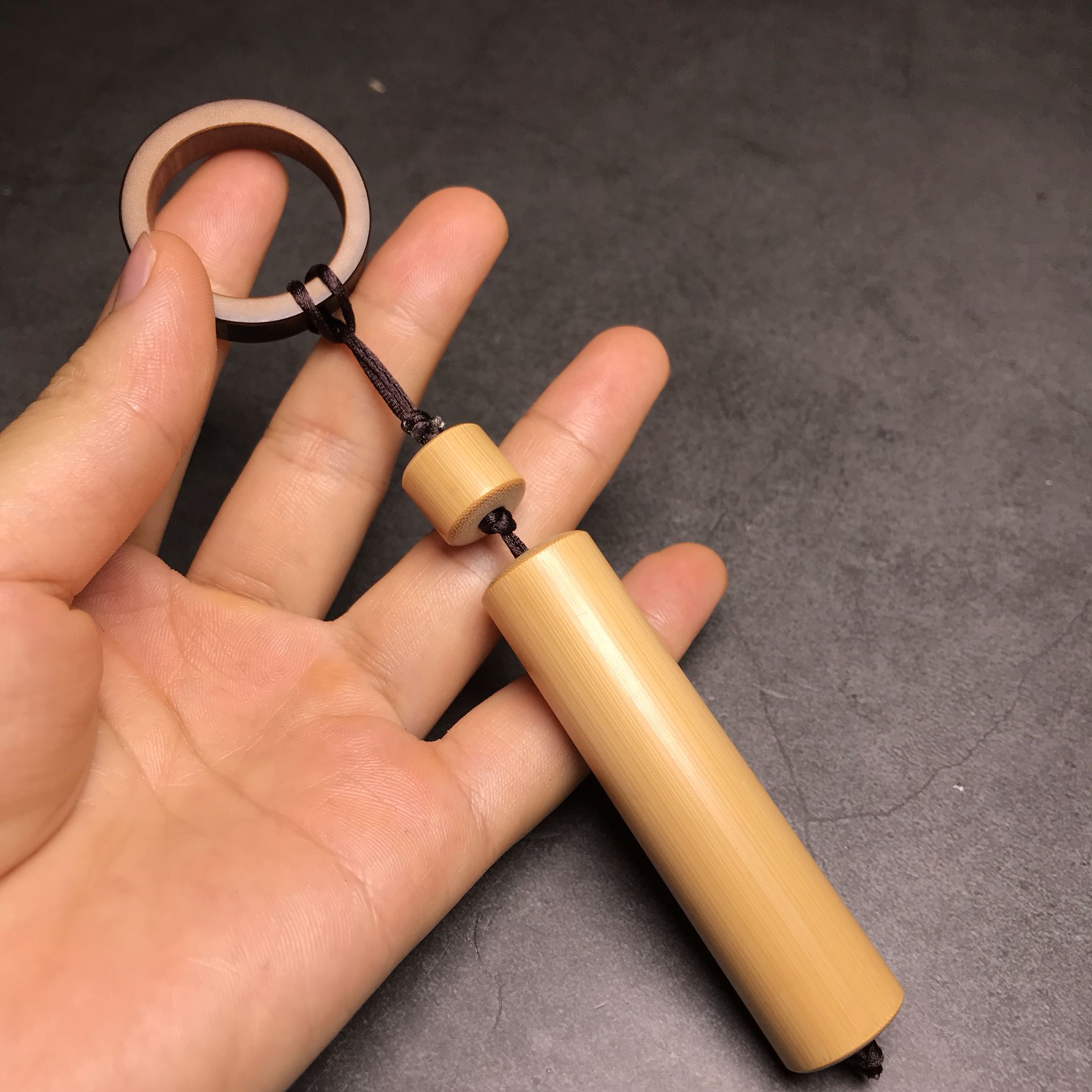 逸水缘玉竹文玩竹子把件老玉竹手把件167玉竹挂件钥匙扣送人sn801实心