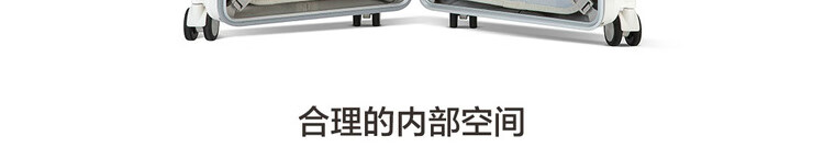 网易严选小金刚行李箱 纯PC铝框拉杆箱旅行箱 万向轮耐压抗摔防撞包角 神秘灰（干湿分离款 17吋不是） 20英寸