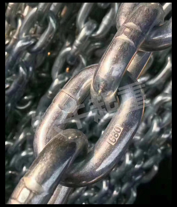 g80级锰钢起重链条吊装索具国标铁链吊索具葫芦链条拖车链条吊链 13mm