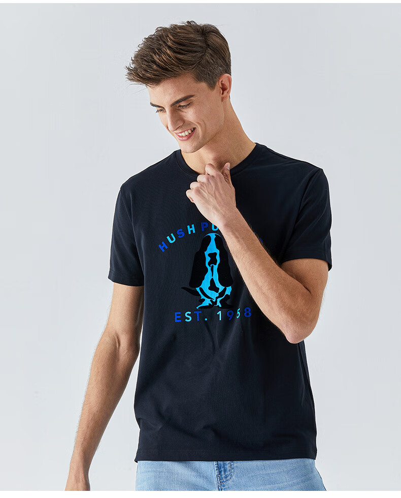 【younger系列】暇步士夏男装2021新款圆领套头短袖t恤pe-21341d 019