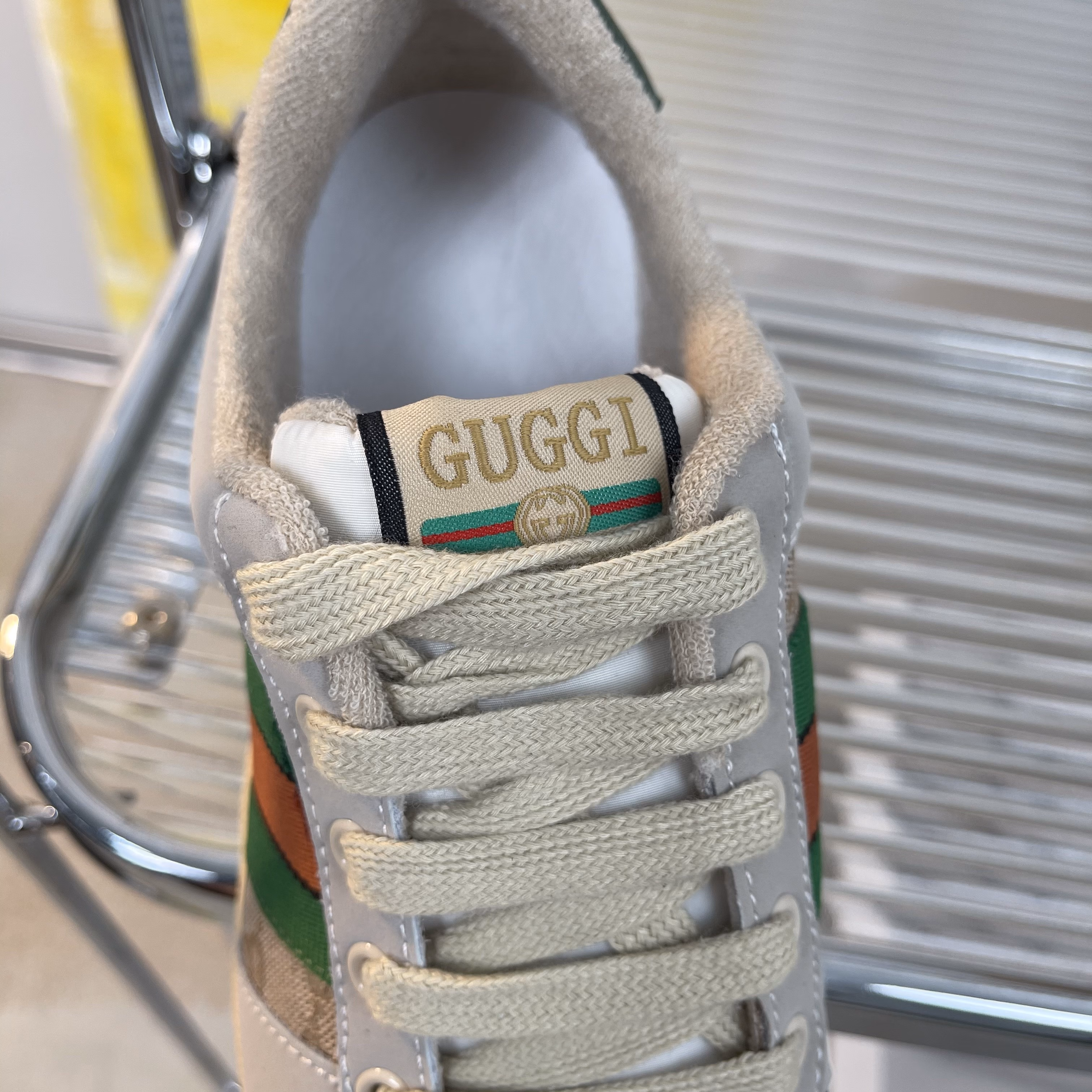 酷奇 酷琦 双g家全球购g家复古做旧酷奇小脏鞋女老花拼接低帮板鞋ins