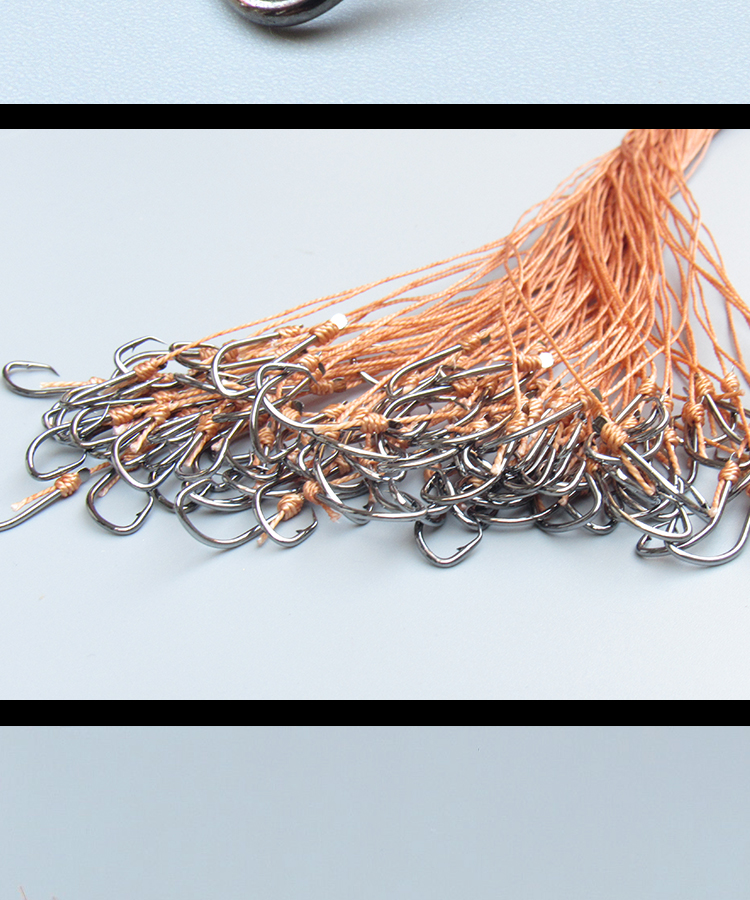 绑好黑鱼钩钓黑鱼专用散装王八钩甲鱼钩倒刺歪嘴老鳖黄鳝钩排钓钩 绑