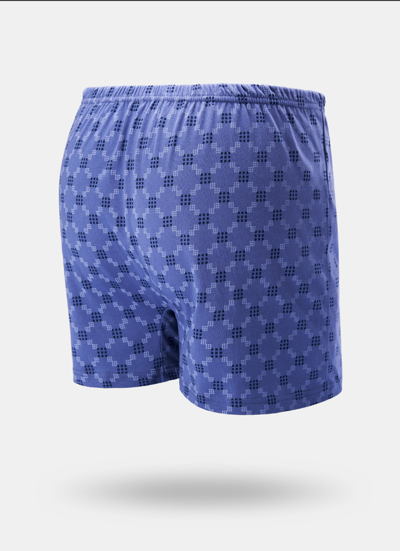 春织中老年人爸爸平角内裤男士纯棉老头肥佬爷爷宽松老式老人四角短裤