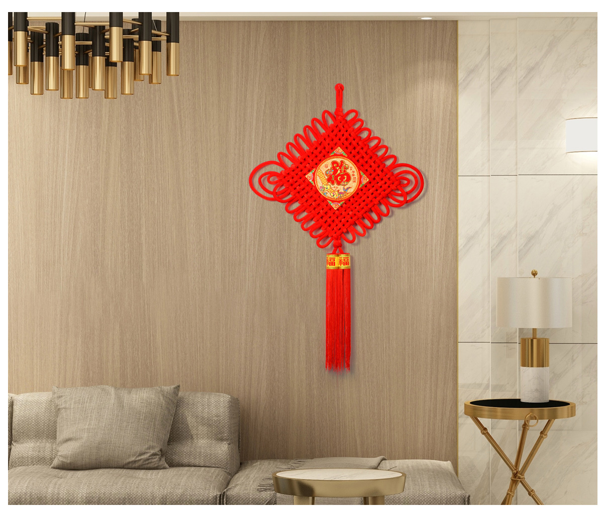 中国结挂件福字客厅大号乔迁新居平安节装饰挂门上挂饰福板15线8盘宽