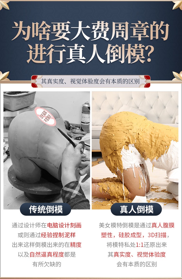 谜姬阴臀倒模名器男用自慰器大臀11真人复刻仿真自慰器男双通道倒膜