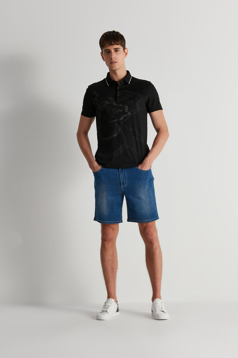 【劲霸男装fzrd2516】劲霸男装 k-boxing 牛仔短裤男夏季男士商务休闲