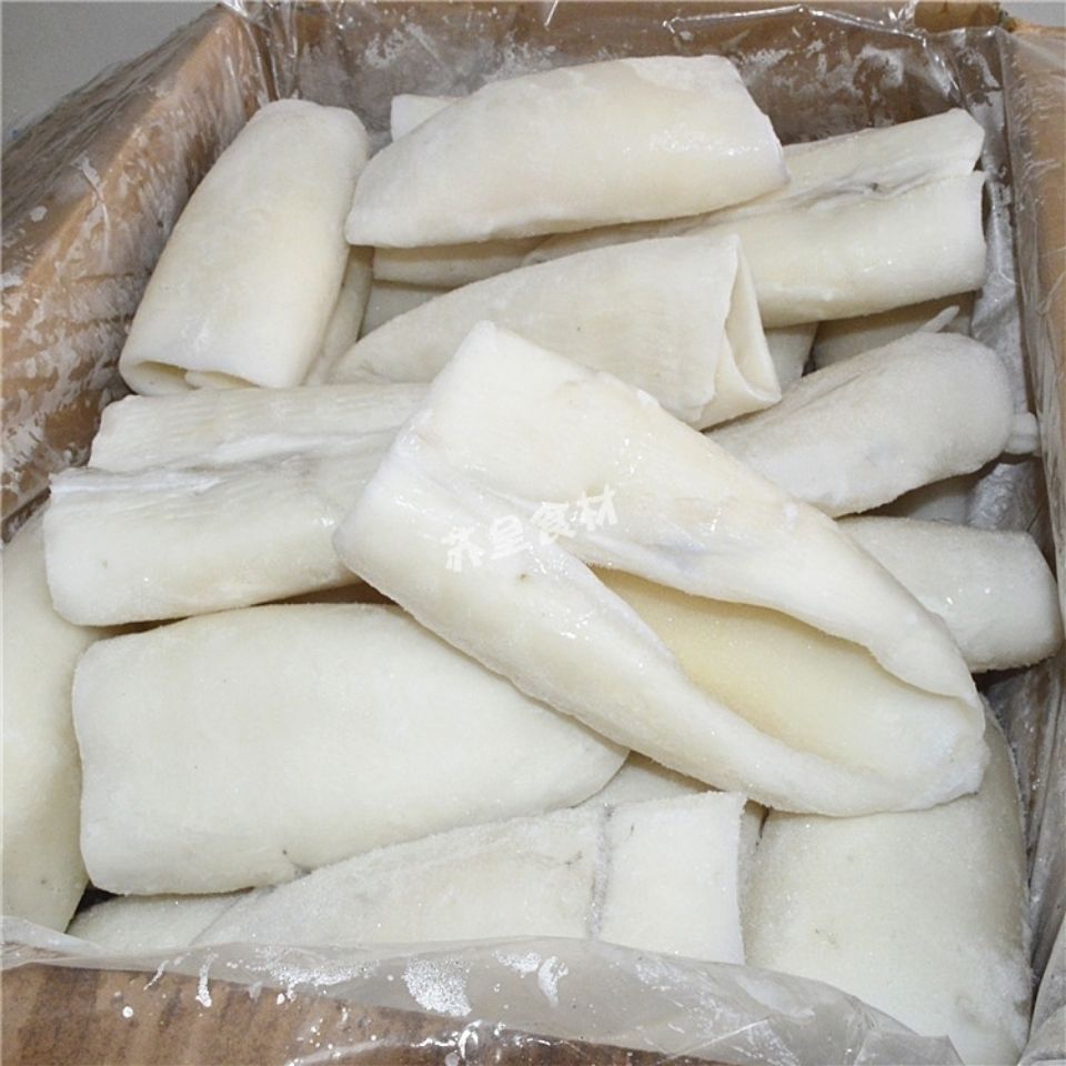 新鲜冷冻目鱼同墨鱼筒去皮去内脏目鱼筒豆捞火锅墨鱼滑2斤装980g 980g