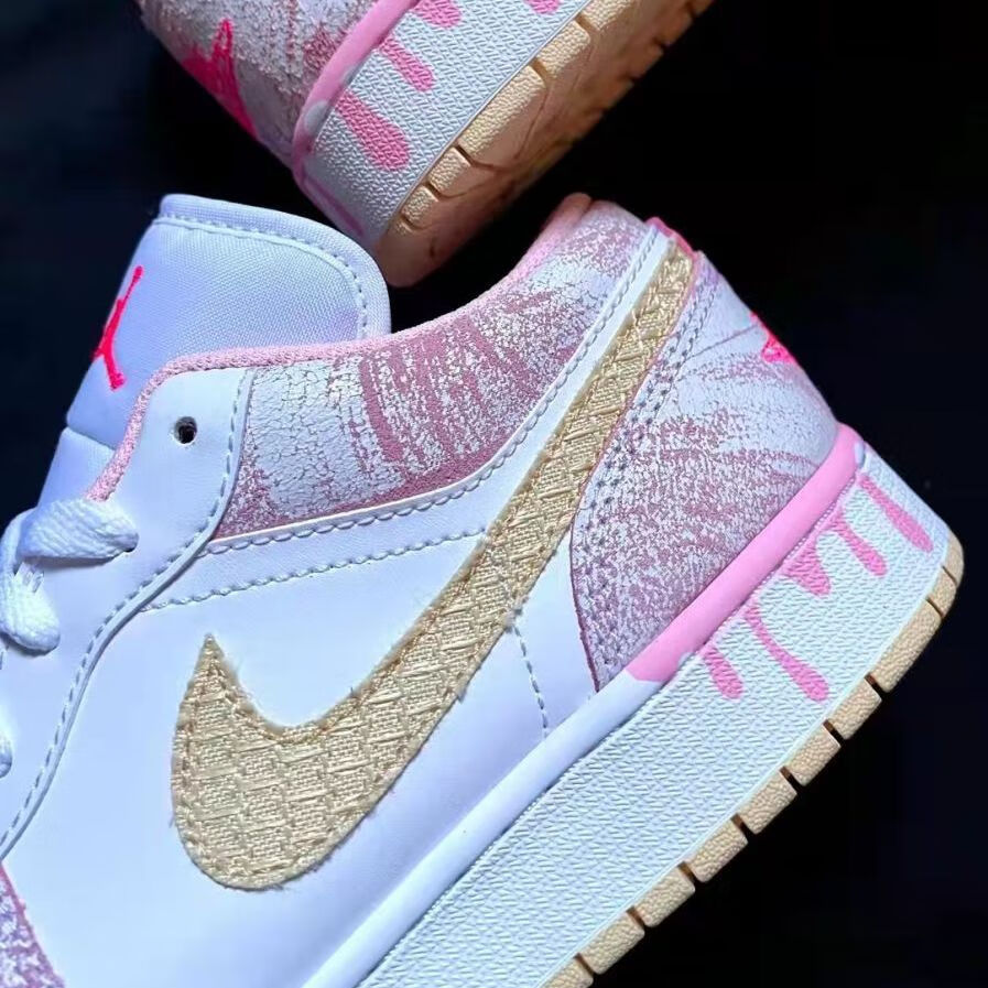 耐克nike耐克(nike)1粉冰淇淋低帮篮球鞋乔1男女休闲鞋百搭耐磨防滑