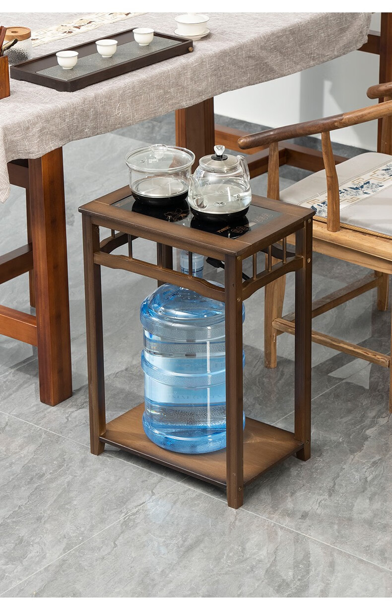 企丰 简约茶水架茶柜非实木烧水桌茶台现代多功能茶壶烧水壶一体架