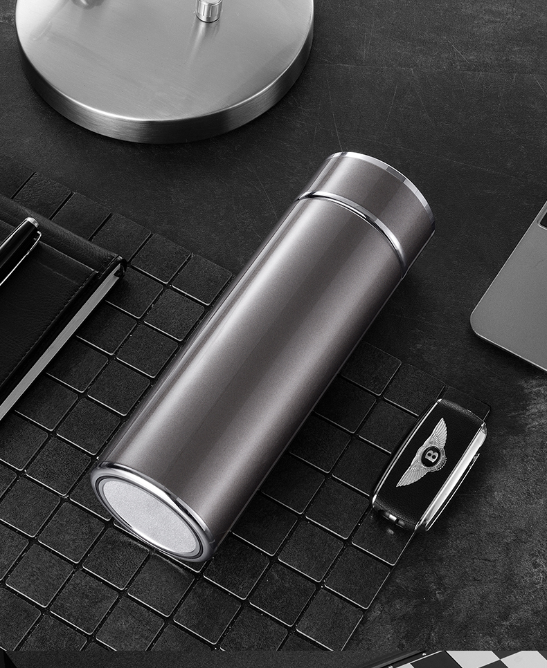 英国高档保温杯男士316不锈钢商务茶水分离杯车载泡茶水杯 商务黑