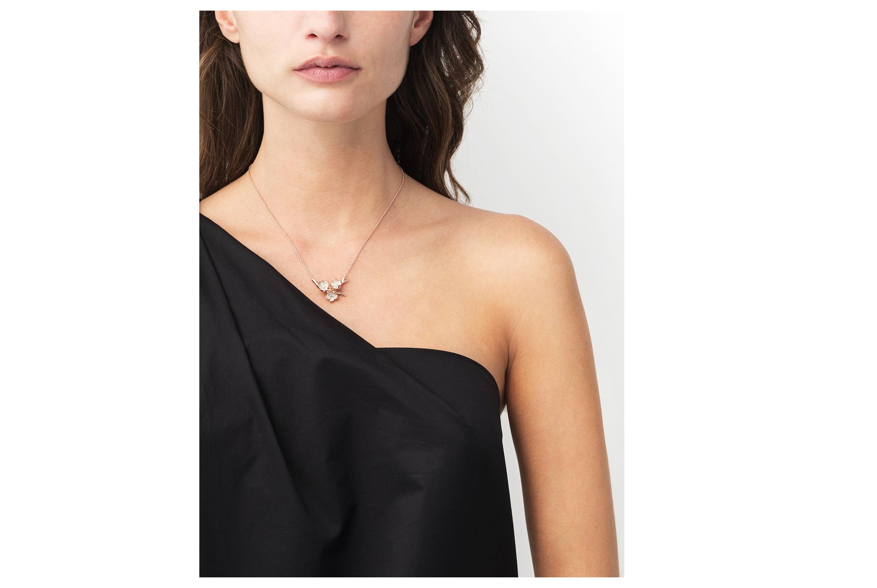 肖恩·利尼(shaun leane)21春夏女士cherry blossom 钻石吊饰项链