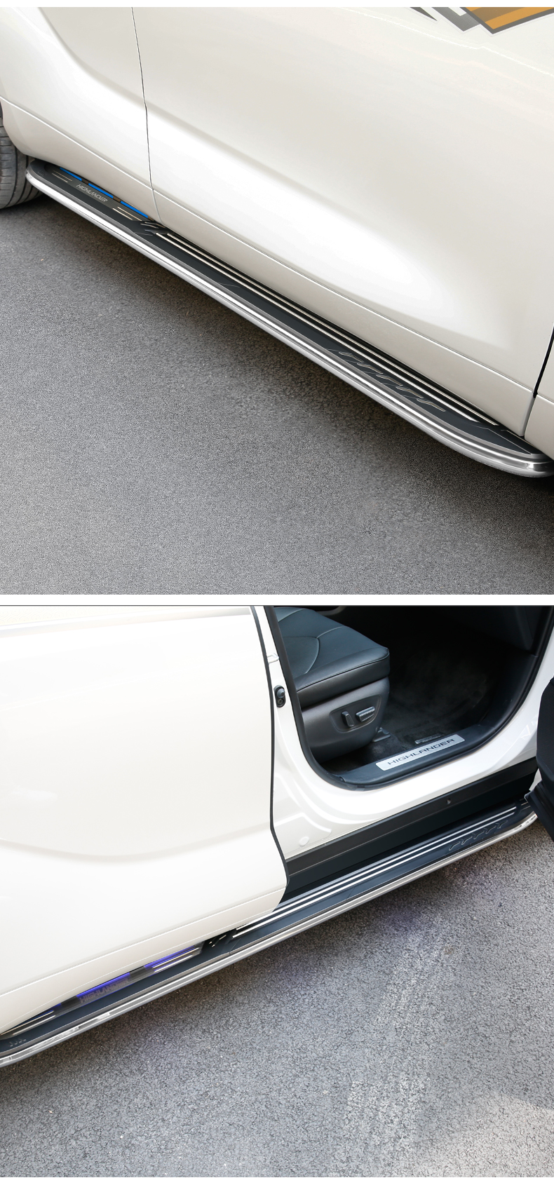 适用于22款汉兰达脚踏板原厂丰田改装饰配件包角迎宾踏板侧踏板皇冠