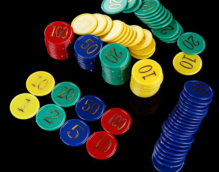 沧元160片装筹码套装双面数字筹码麻将扑克游戏代币塑料棋牌室筹码币2