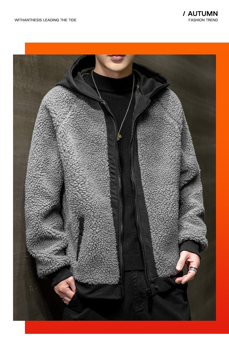 耐克羊羔绒外套男秋冬新款潮流休闲摇粒绒夹克男士冬季加厚保暖上