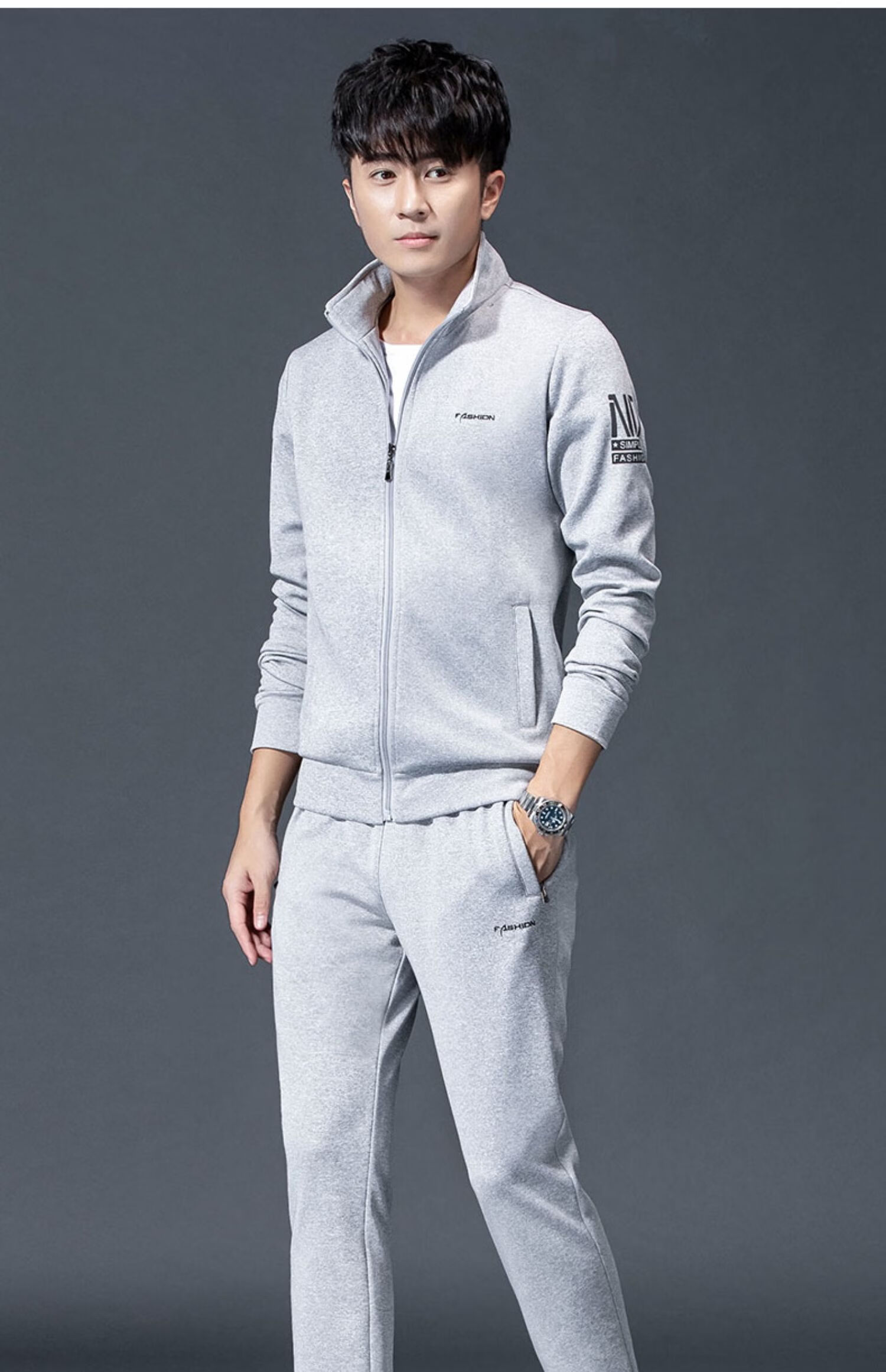 男装 卫衣 烈狼(lielang) 男士休闲运动套装男春秋装新款加绒加厚秋