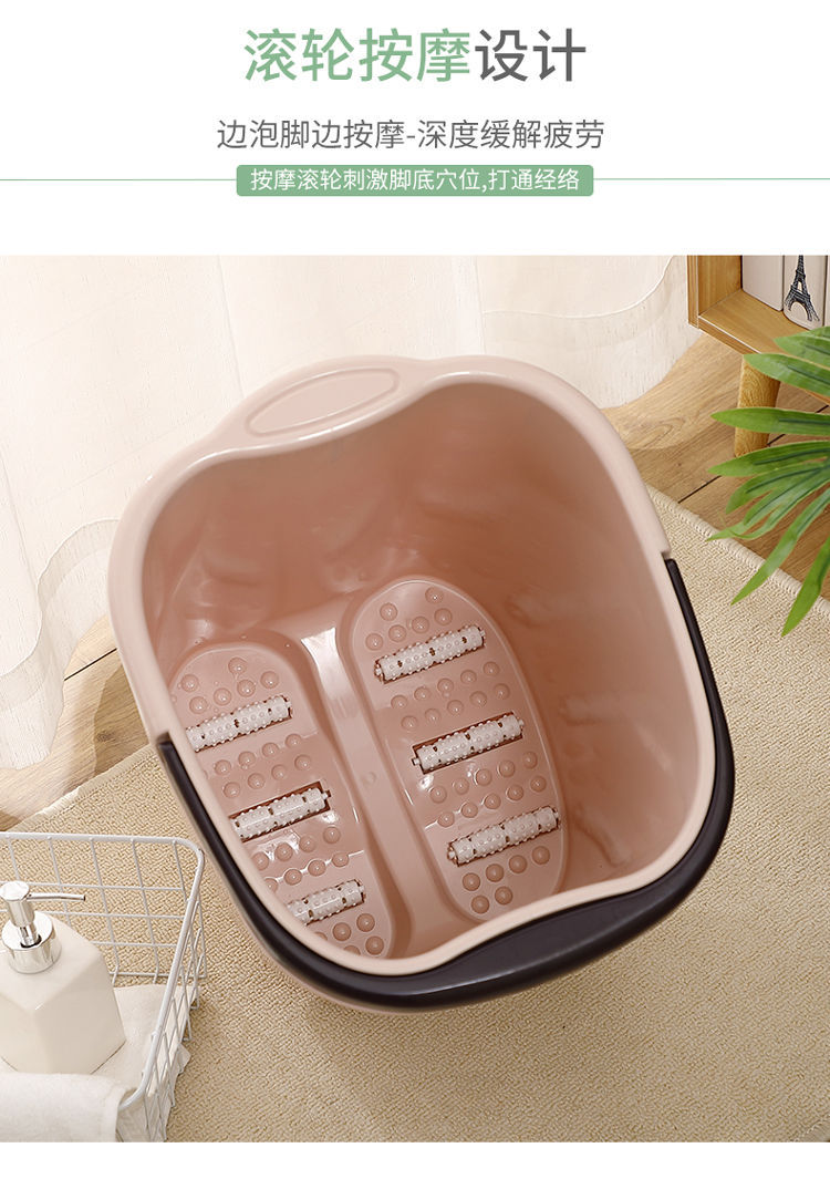 泡脚盆泡脚桶家用塑料按摩洗脚神器过小腿养生桶足浴桶保温洗脚桶