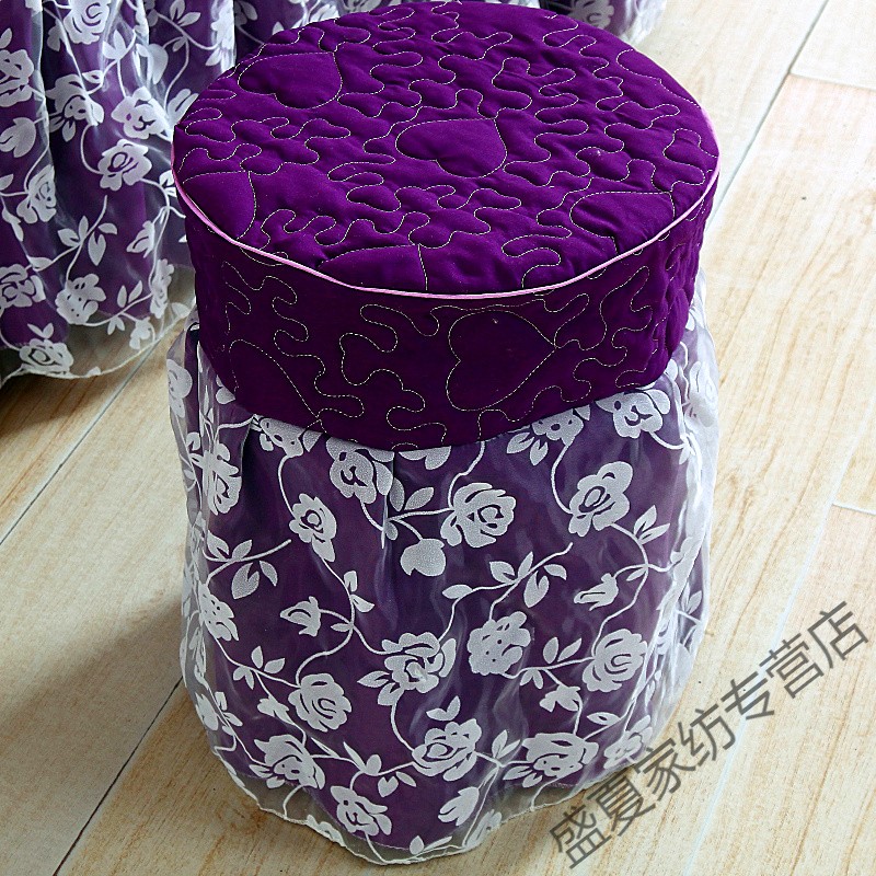 美容四件套美容院棉按摩美容床深紫色深紫圆头梯形四件套60180