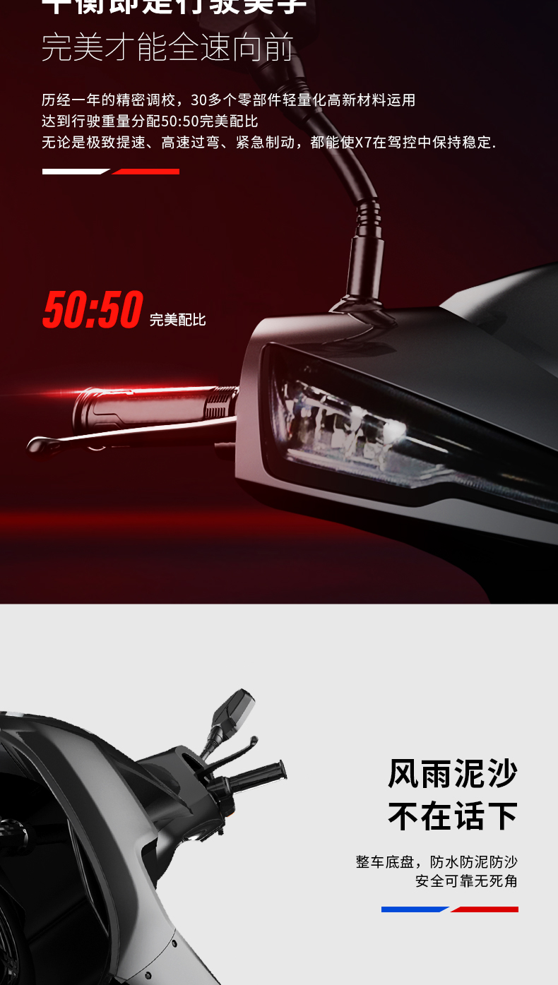绿能电动车x7新款大型72v电池大功率新品豪华电摩时尚外观轻便代步