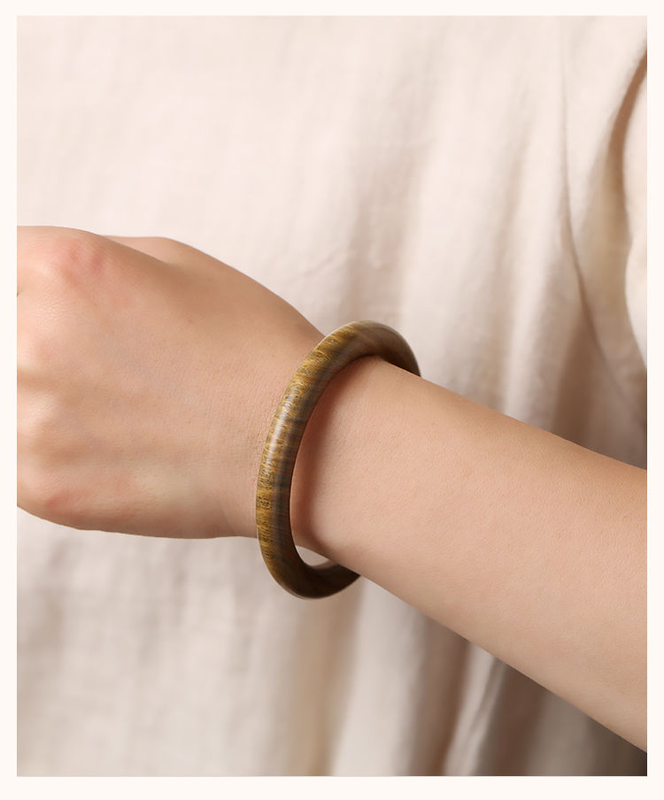 京选臻品】轻奢品牌檀木手镯绿檀小叶紫檀木女士款饰品文艺复古民族风