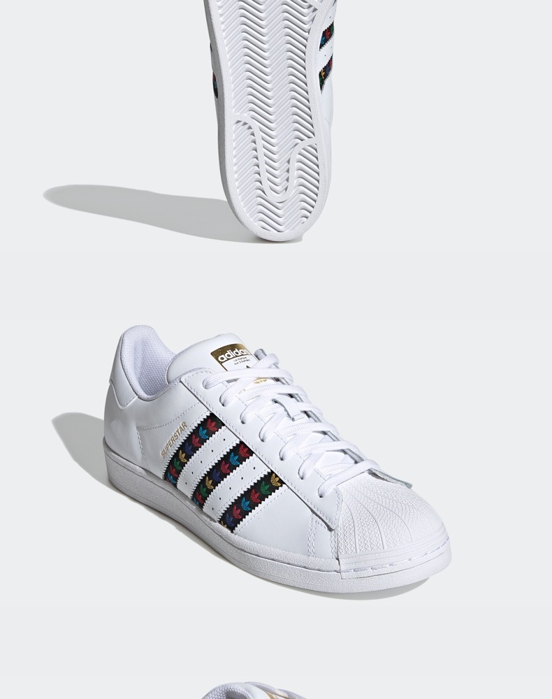 adidas阿迪达斯三叶草2021年春夏新款男女休闲鞋经典贝壳头多色三条纹