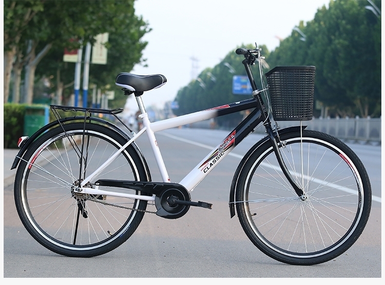 26寸男式自行车男士轻便车男款城市通勤休闲车学生车复古单车 刀圈王