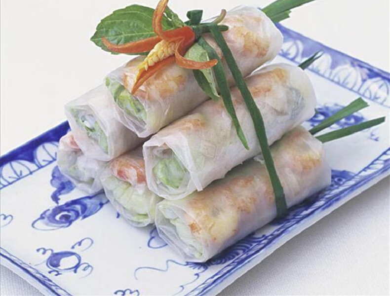 越南进口春卷皮正宗油炸家用米纸卷米皮透明水晶春饼卷饼皮薄饼皮