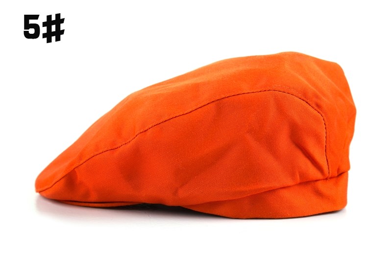 【新品】lggy麦当劳贝雷帽酒店员工厨师头套条纹快餐店春夏时尚红帽子