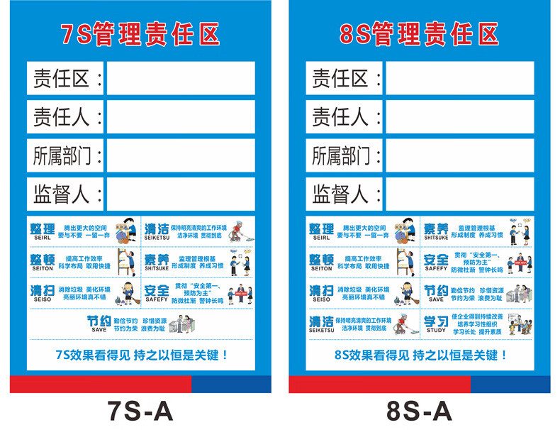 管理标识牌工厂车间学校宿舍食堂厨房酒店餐厅区域管理责任牌6s管理责