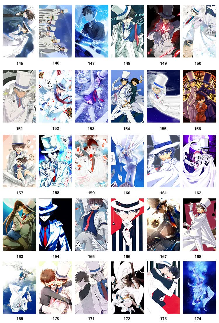 怪盗基德卡贴动漫名侦探柯南周边diy定制水晶磨砂饭卡贴公交卡贴发图