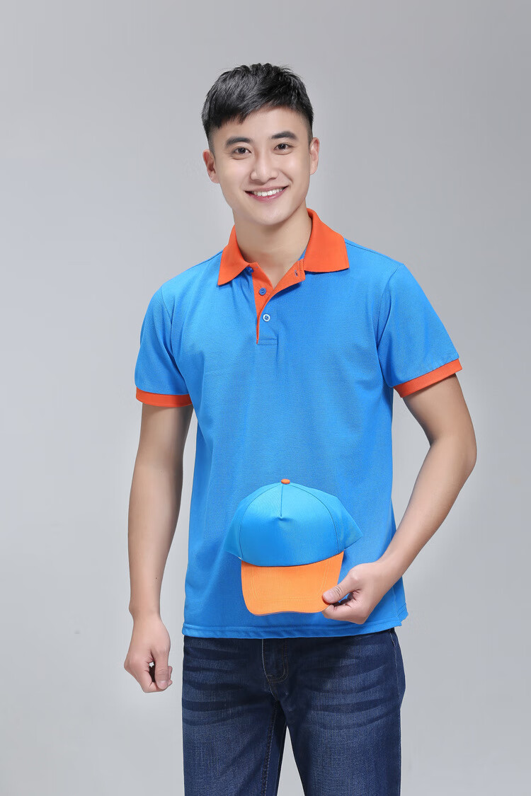 新品促销夏季短袖工作服t恤上衣车间洗车工作服套装男半袖t恤厂服定制