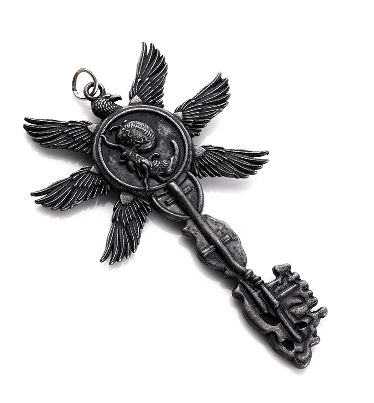 克苏鲁饰品六翼钥匙吊坠男士潮流项链女饰品挂件克苏鲁神话老鹰暗黑