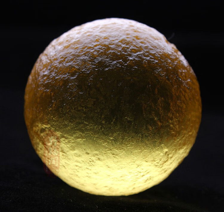 牧思天然利比亚黄陨石摆件圆球把玩件超大陨星原石办公室家居饰品直径