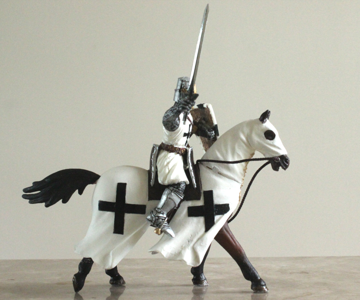 75寸 十字军骑士团之条顿骑士团人马套装听森雨 条顿罩袍枪骑【图片