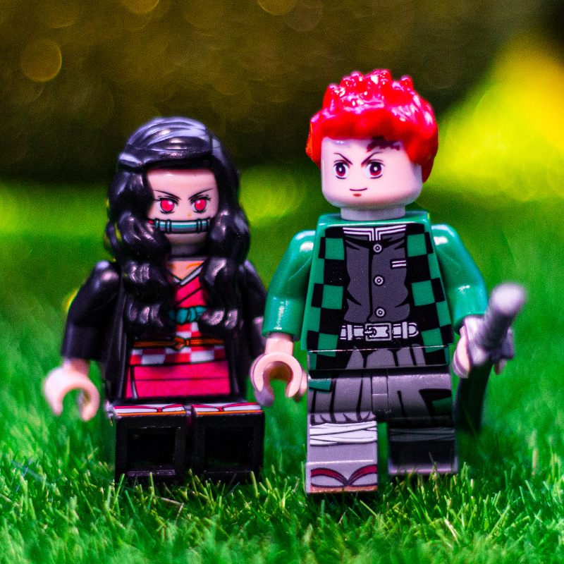 鬼灭之刃我妻善逸雷柱第三方人仔玩具积木模型稀有祢豆子虫柱蝴蝶忍虫