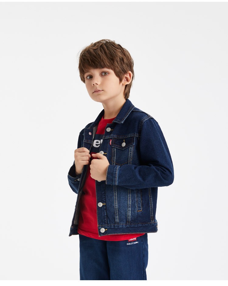 levis 李维斯童装男童牛仔夹克春秋儿童外套大小童男孩上衣 阿托米克