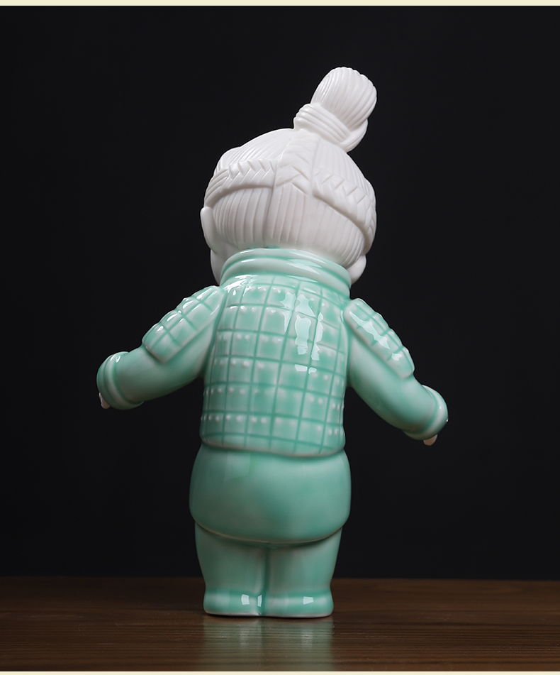 东方泥土兵马俑新中式古典创意q版摆件客厅办公室桌面装饰工艺品d5233