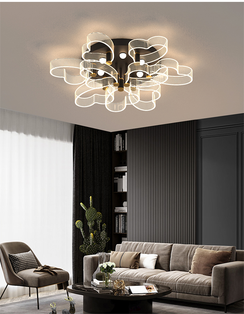 初梦 客厅灯轻奢后现代简约导光板led家用大气餐厅灯网红新款led吸顶