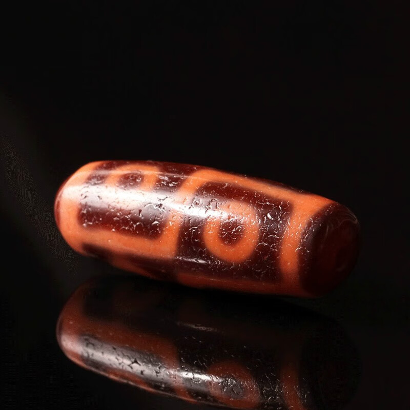 顶妃西藏天然贵人满朱砂红肉玉髓玛瑙橘料三眼天珠情侣配饰吊坠手链高