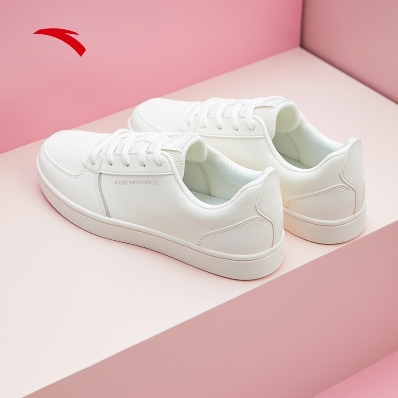 安踏女鞋板鞋女2021夏新款轻便复古潮流休闲鞋女子滑板鞋运动鞋女小白